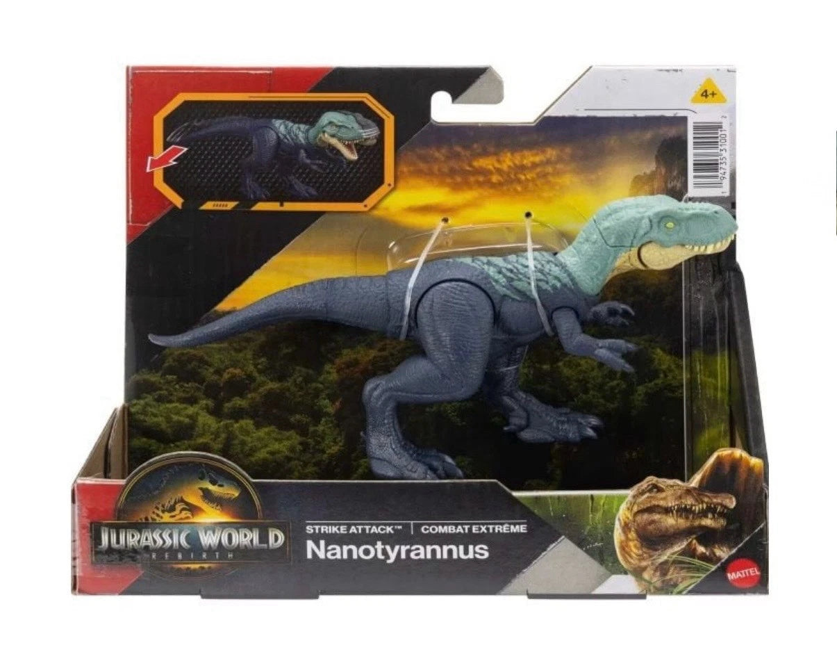 Jurassic World: Rebirth Mattel 2025 - Strike Attack (NANOTYRANNUS) 4+ Brand New