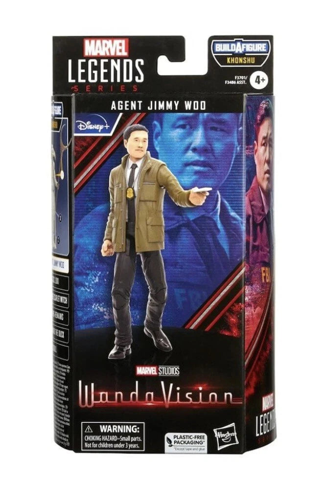 Marvel Legends Series: Hasbro 2022 Wanda Vision AGENT JIMMY WOO (BAF - Khonshu) 4+ New