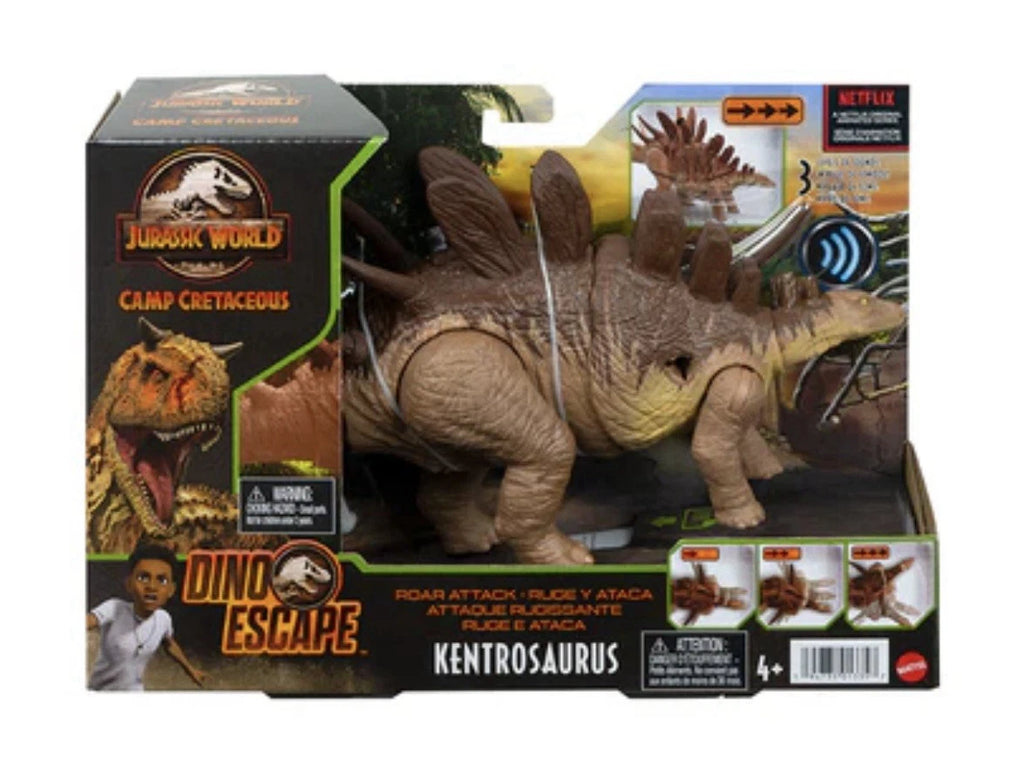 Jurassic World: Mattel 2021 Dino Escape Camp Cretaceous Roar Attack KENTROSAURUS 4+ New