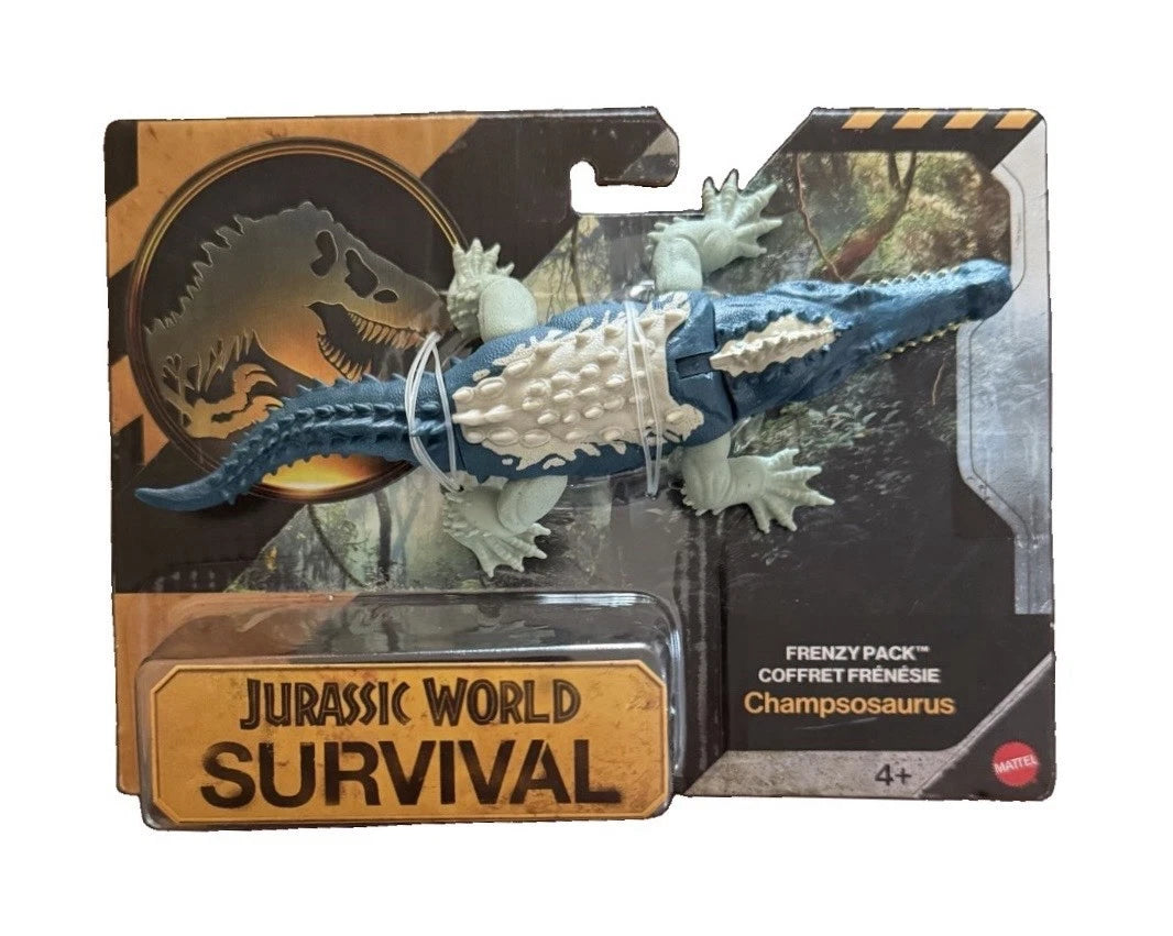 Jurassic World: Survival Mattel 2026 - Frenzy Pack (CHAMPSOSAURUS) 4+ Brand New