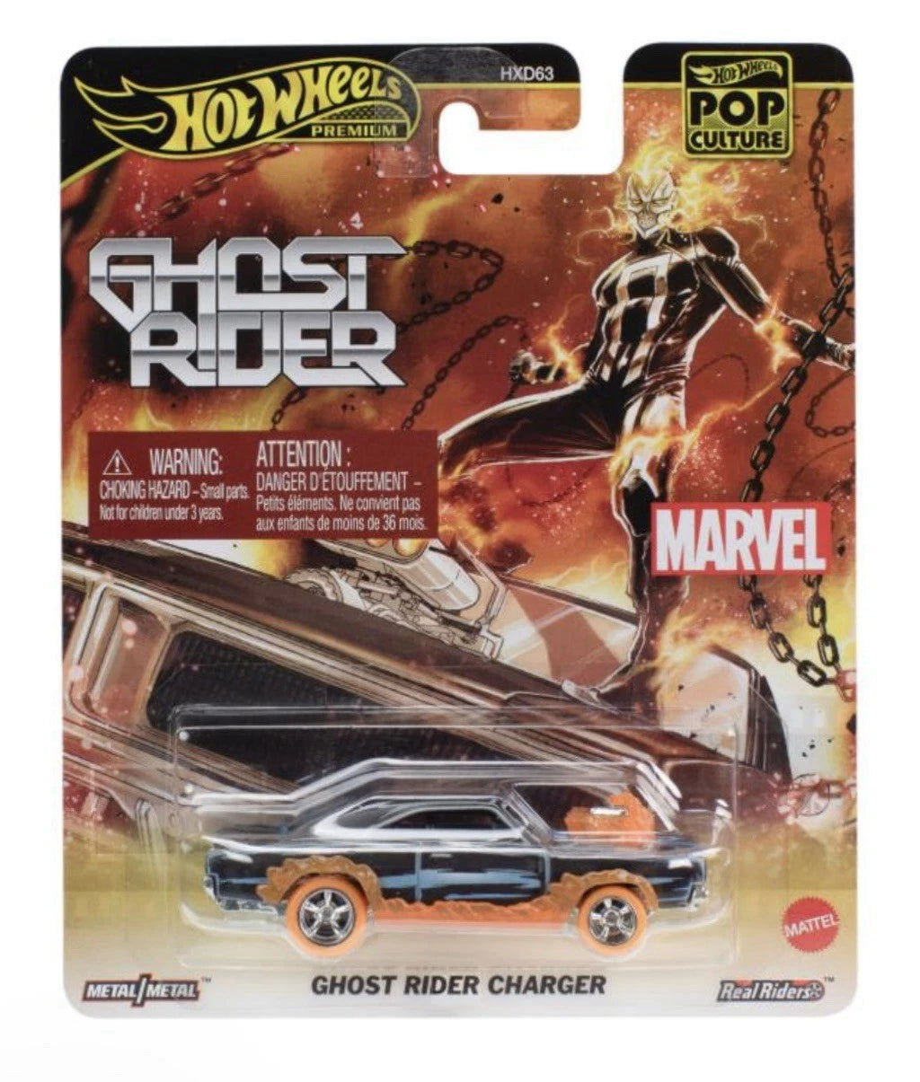 Hot Wheels Premium 2025 Hot Wheels Popculture Marvel GHOST RIDER CHARGER 4+ New