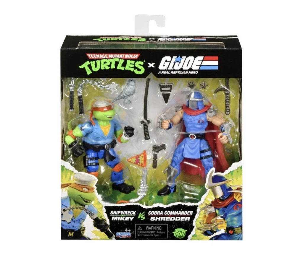 TMNT X G.I.JOE: Playmates 2026 Shipwreck MIKEY Vs Cobra Commander SHREDDER 4+ New