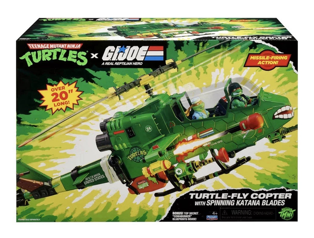 TMNT X G.I.JOE: Playmates Toys 2026 - (TURTLE-FLY COPTER) 4+ Brand New