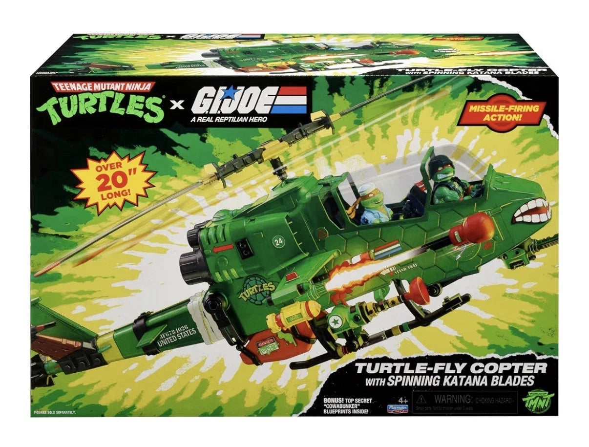 TMNT X G.I.JOE: Playmates Toys 2026 - (TURTLE-FLY COPTER) 4+ Brand New