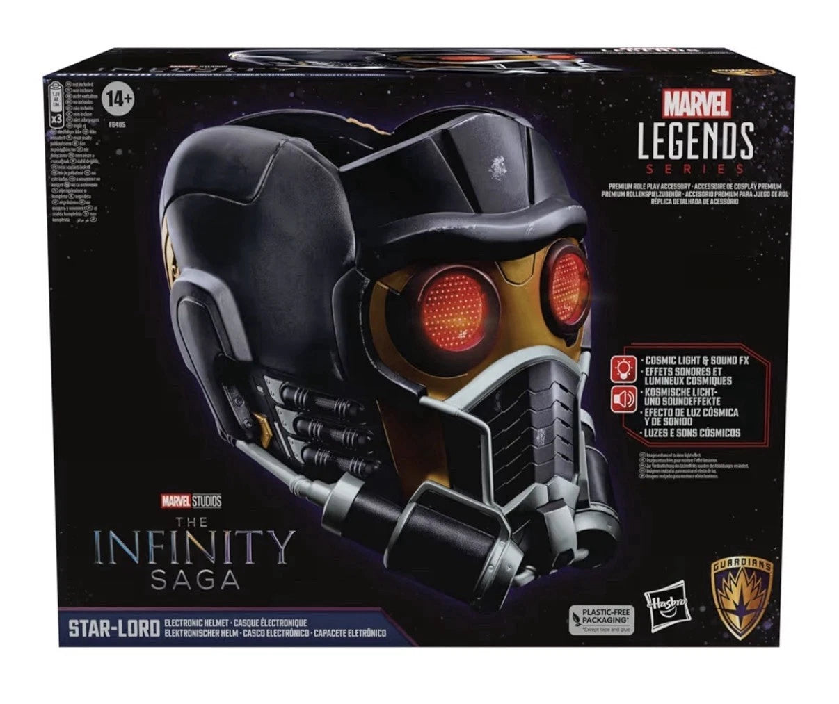 Marvel Legends Series: Hasbro 2023 The Infinity Saga STAR-LORD Electronic Helmet 14+ New