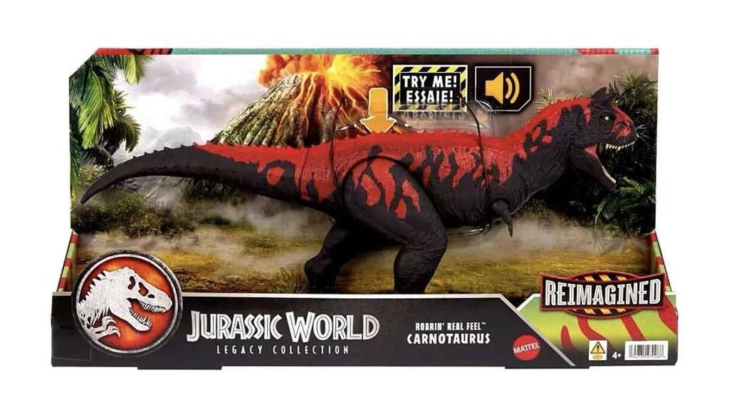 Jurassic World 2024 Mattel Legacy Reimagined Roarin Real Feel CARNOTAURUS 4+ New
