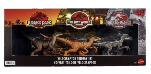 Jurassic Park Trilogy: Mattel 2025 (VELOCIRAPTOR TRILOGY SET) 4+ Brand New