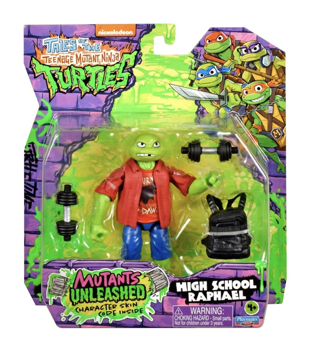 Tales Of The Teenage Mutant Ninja Turtles (HIGH SCHOOL) “RAPHAEL” 4+ Brand New