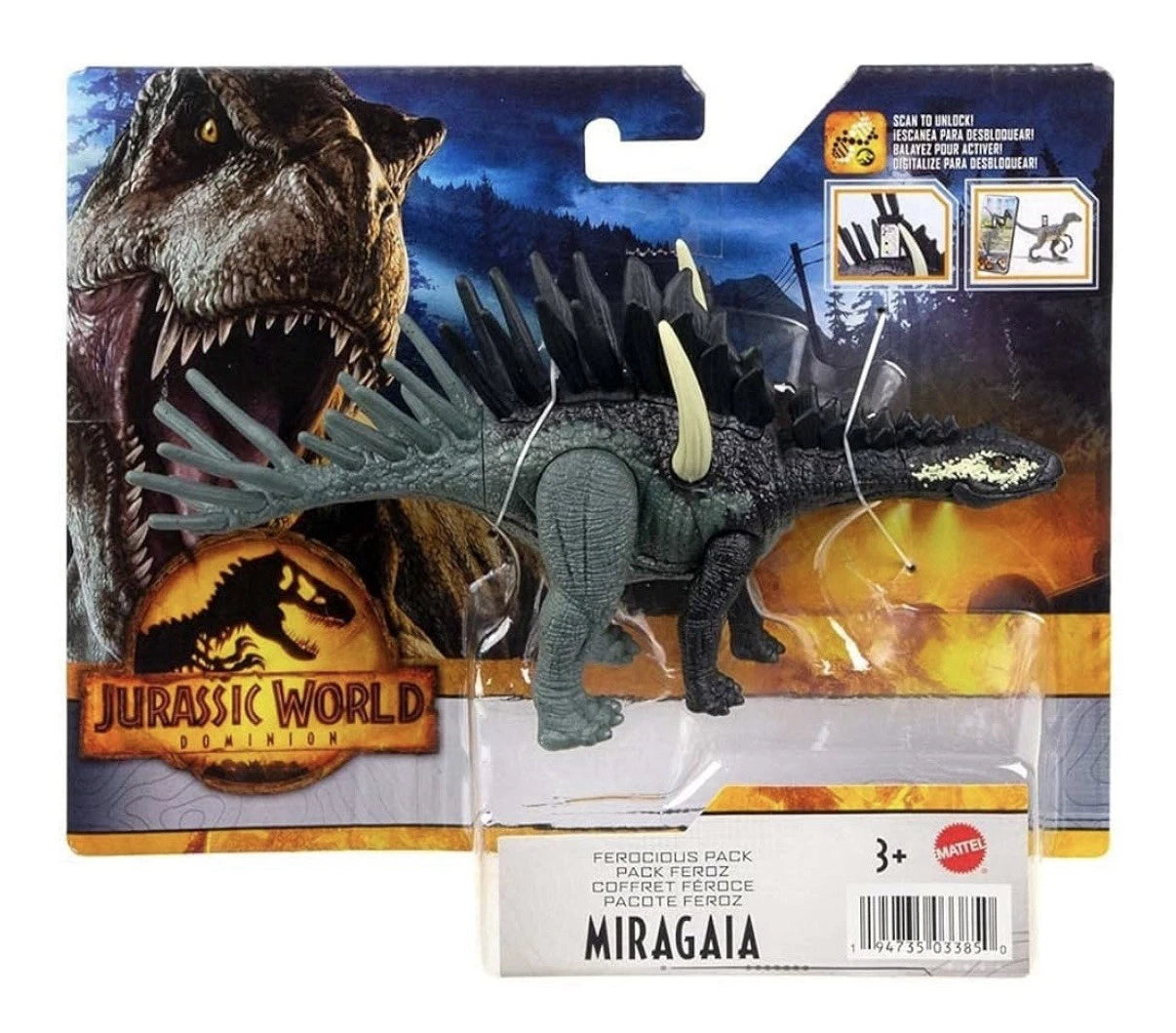 Jurassic World: Dominion Mattel 2021 Ferocious Pack (MIRAGAIA) 3+ Brand New