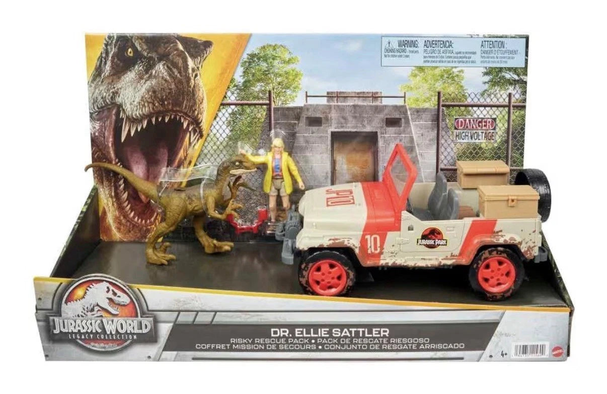 Jurassic World: Legacy Collection Mattel 2022 (DR. ELLIE SATTLER - RISKY RESCUE PACK) 4+ New
