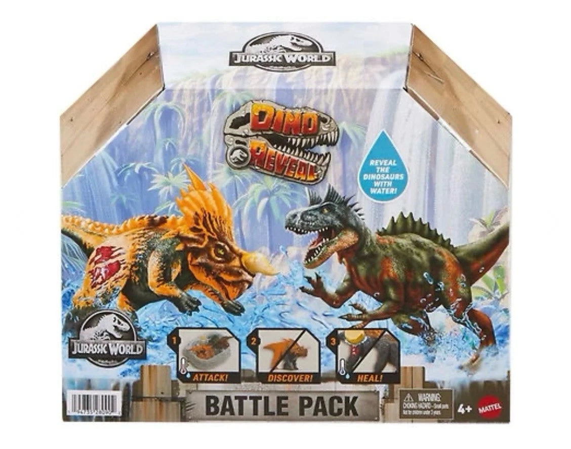 Jurassic World: Mattel 2024 Dino Reveal Battle Pack EINIOSAURUS & PIATNITZKYSAURUS 4+ New
