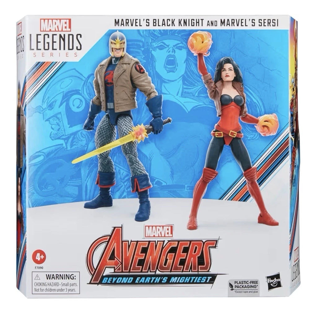 Marvel Legends Series: Hasbro 2023 Avengers MARVELS BLACK KNIGHT & SERSI 4+ New