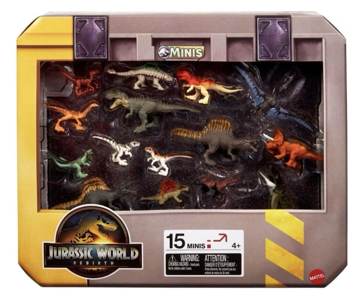 Jurassic World: Rebirth Mattel 2025 Assorted 15x Pack Dinosaur MINI’S 4+ New