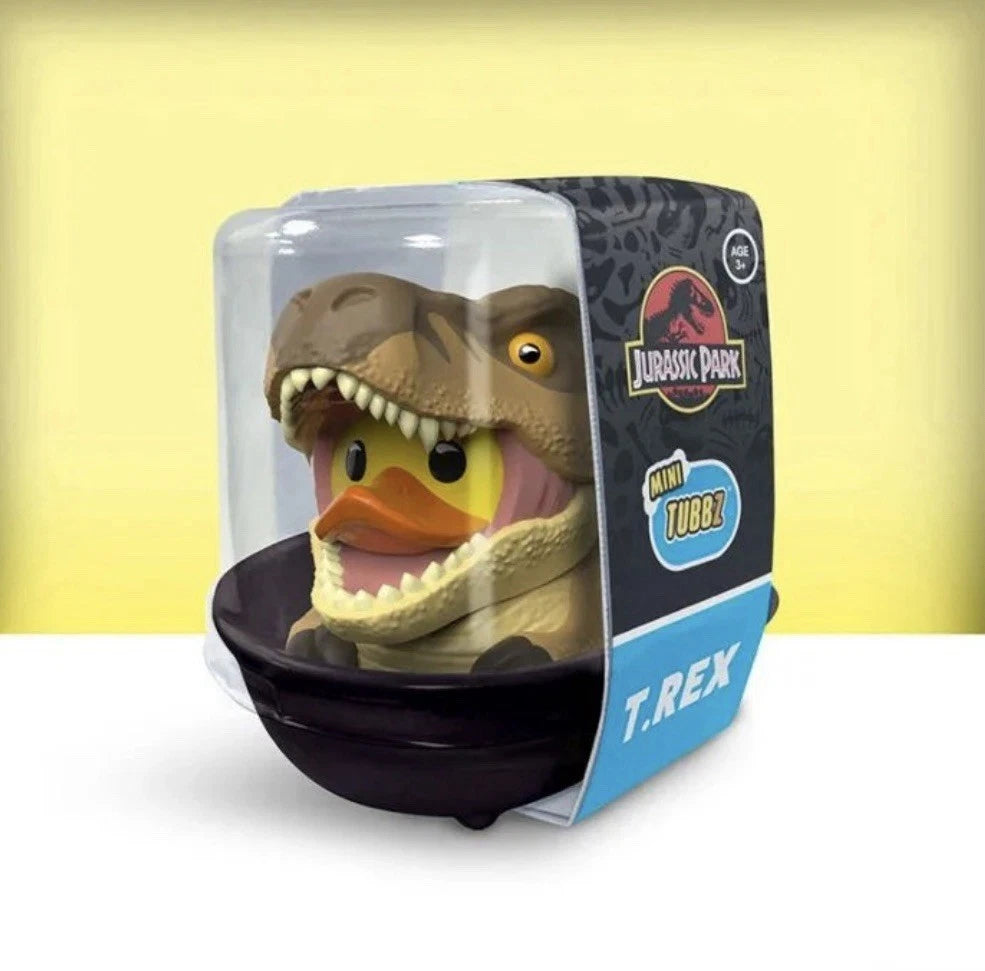 Tubbz Jurassic Park Mini Edition TYRANNOSAURUS REX Cosplaying Duck Figure 3+ New