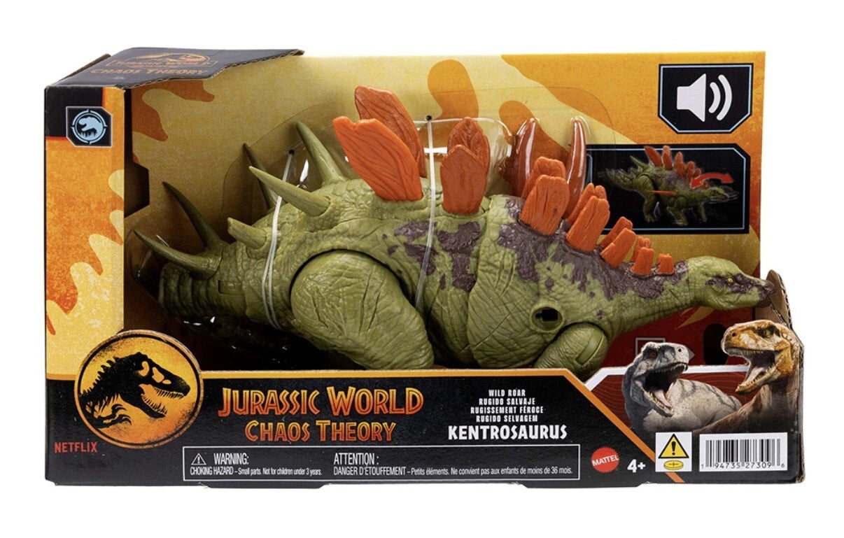 Jurassic World: 2024 Mattel Chaos Theory Netflix Wild Roar (KENTROSAURUS) 4+ New