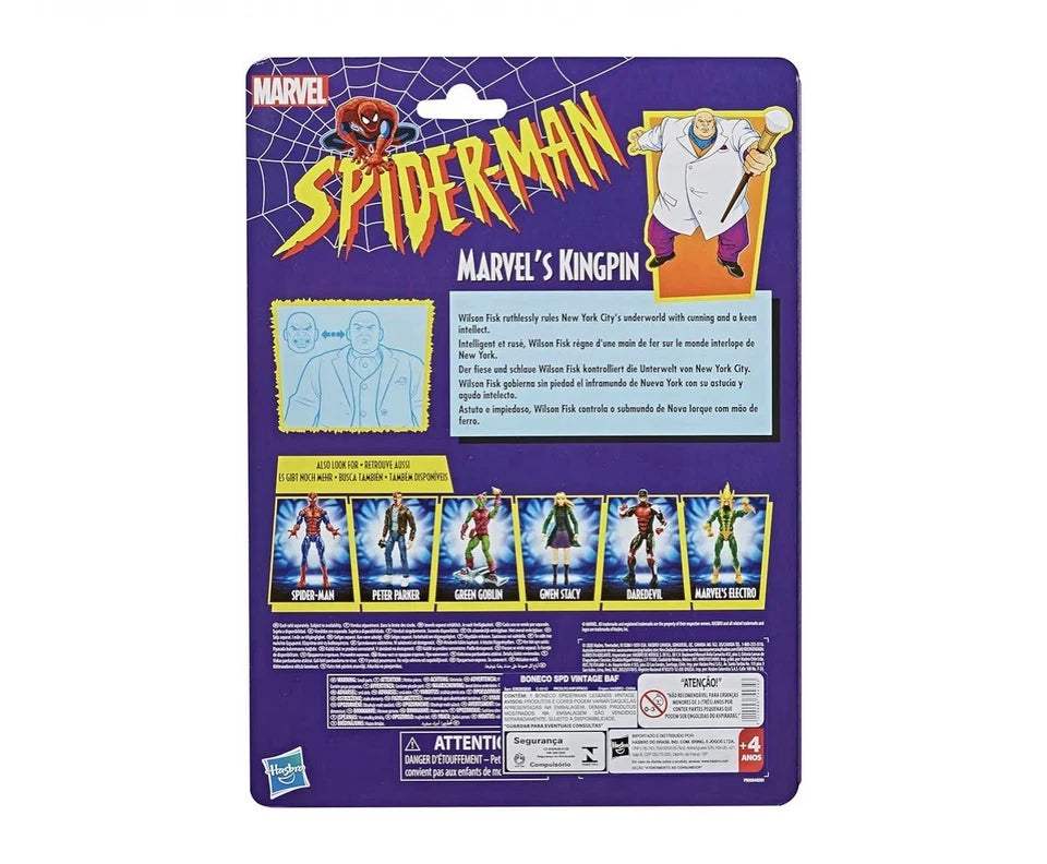 Marvel Legends Comics: Hasbro 2020 Retro Spider-Man (MARVEL’S KINGPIN) 4+ New