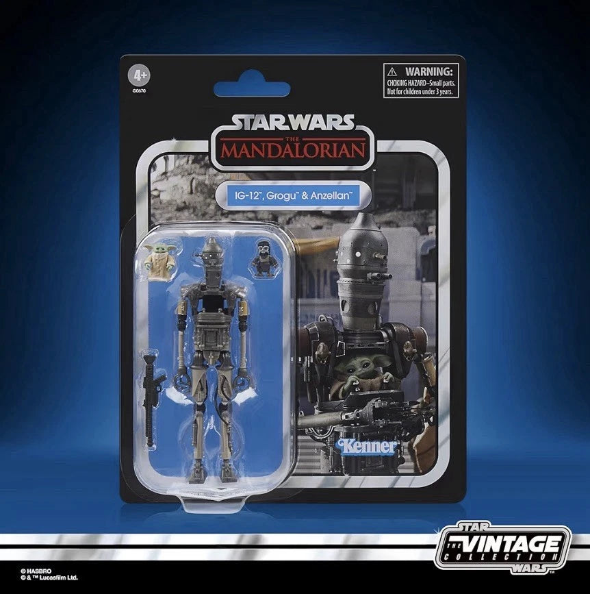 Star Wars: The Mandalorian Hasbro 2025 The Vintage Collection (IG-12, GROGU & ANZELLAN) 4+ New