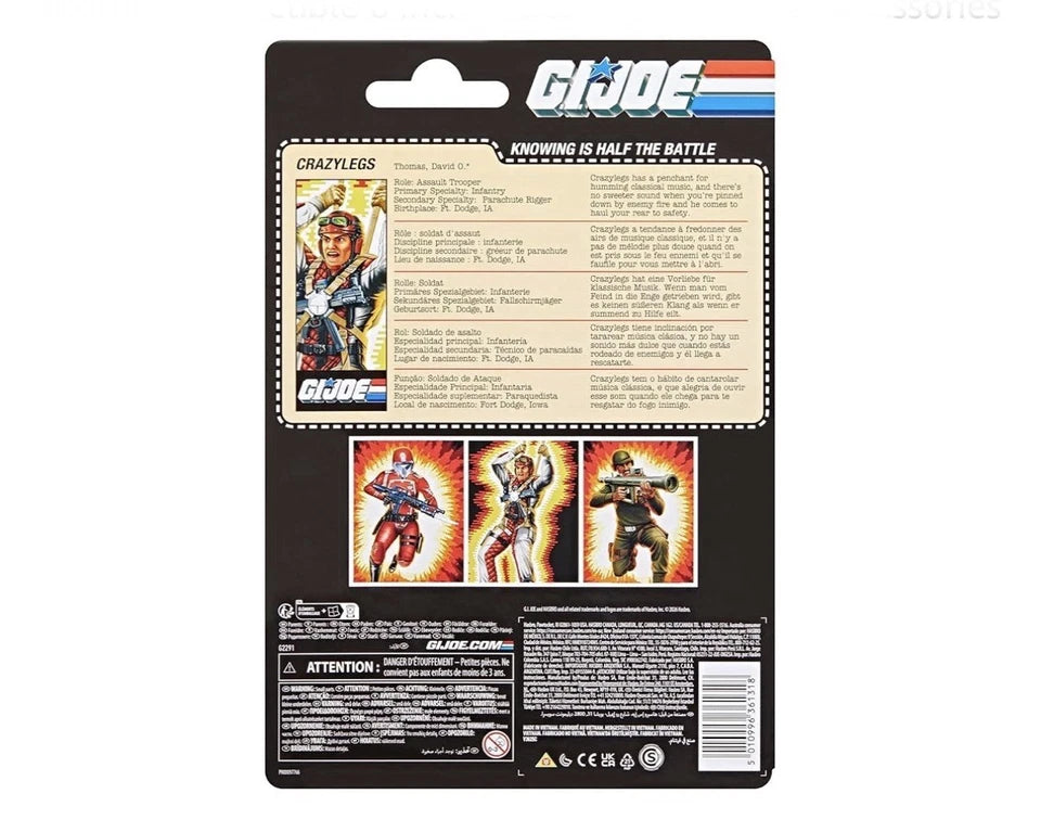 G.I. Joe Classified Series: Hasbro 2026 Retro Cardback DAVID “CRAZYLEGS” THOMAS 4+ New