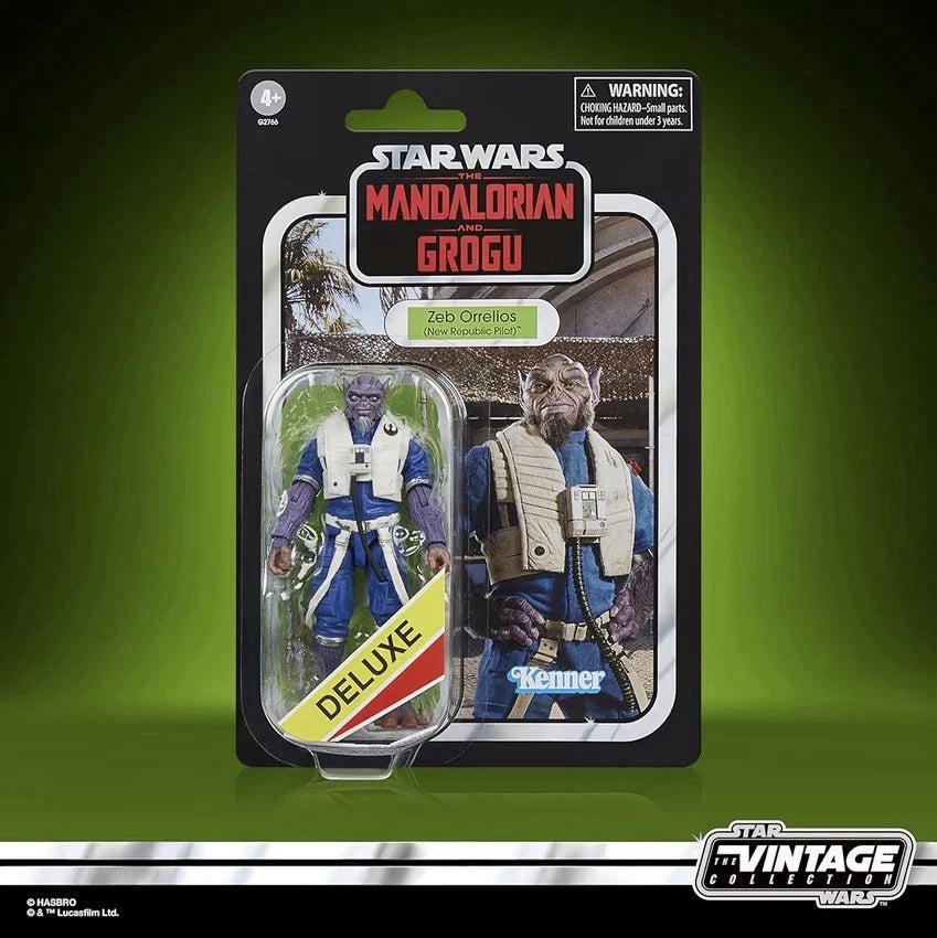 Star Wars: The Mandalorian & Grogu Hasbro 2026 The Vintage Collection ZEB ORRELIOS (New Republic Pilot) 4+ New