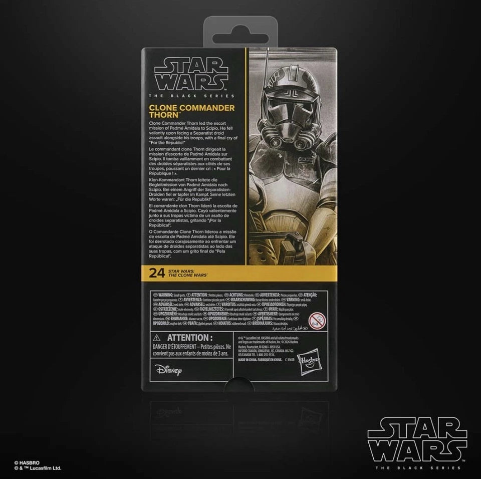 Star Wars: The Clone Wars Hasbro 2026 The Black Series CLONE COMMANDER THORN 4+ New