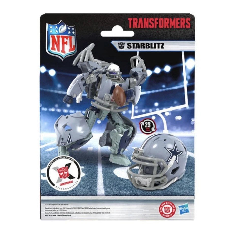 Transformers: Collaborative Hasbro 2025 - NFL DALLAS COWBOYS (STARBLITZ) 8+ New