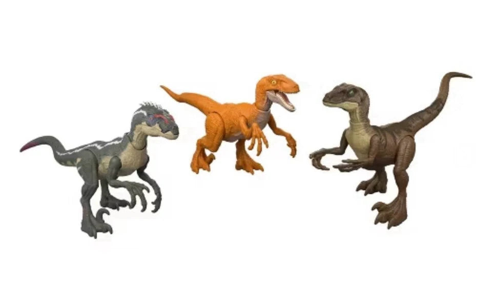 Jurassic Park Trilogy: Mattel 2025 (VELOCIRAPTOR TRILOGY SET) 4+ Brand New