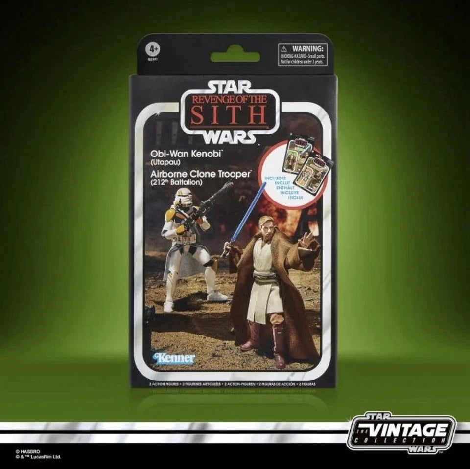 Star Wars: Revenge of The Sith Hasbro 2025 TVC OBI-WAN KENOBI & CLONE TROOPER 4+ New