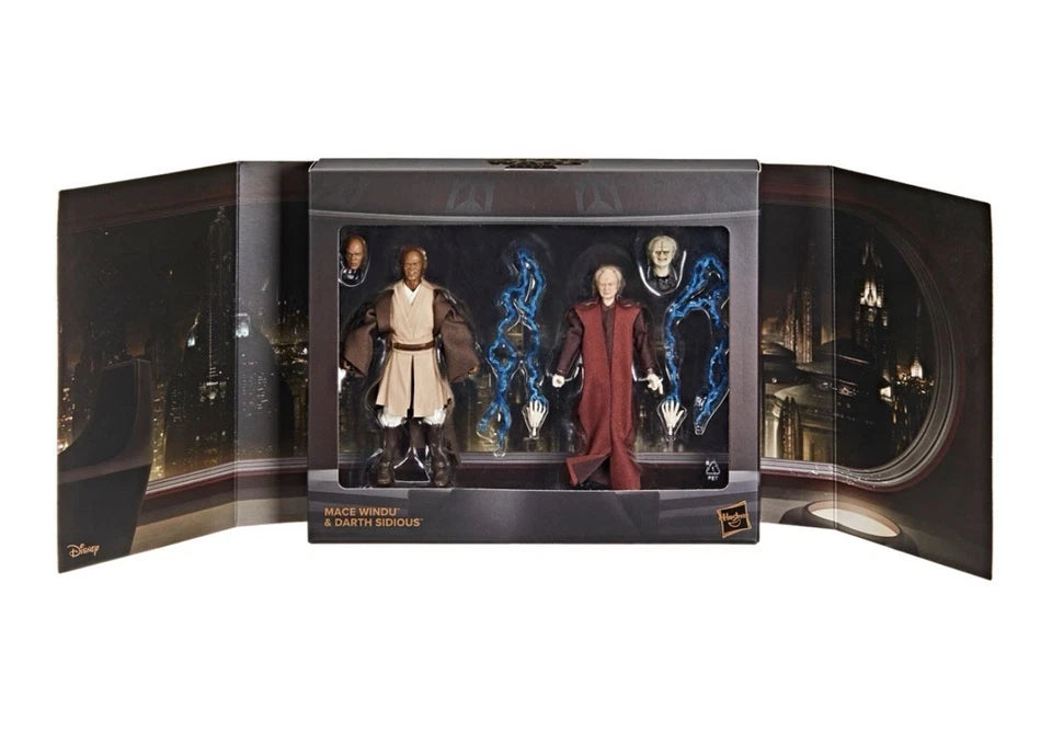 Star Wars: ROTS Hasbro 2025 - The Black Series MACE WINDU & DARTH SIDIOUS 4+ New