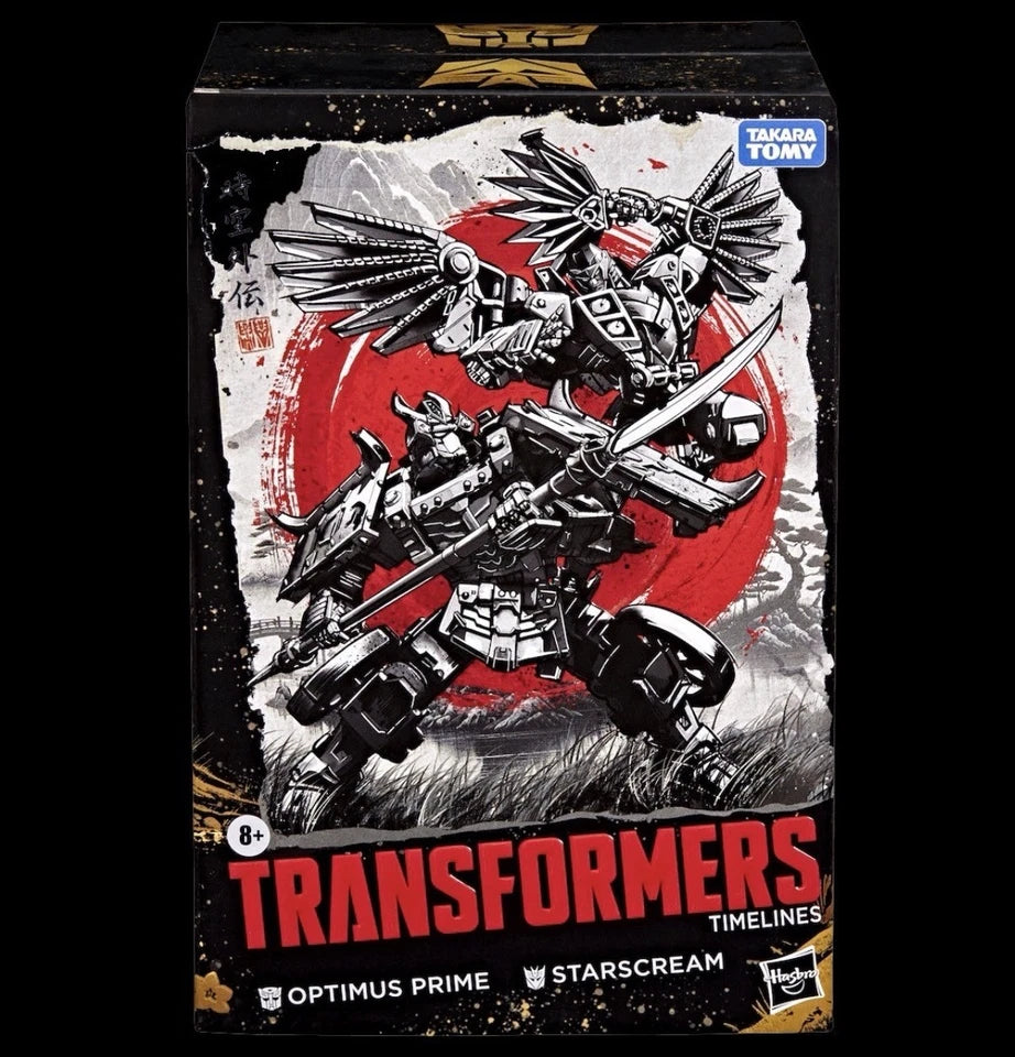 Transformers: Timelines Samurai Warriors Hasbro 2026 OPTIMUS PRIME & STARSCREAM 8+ New