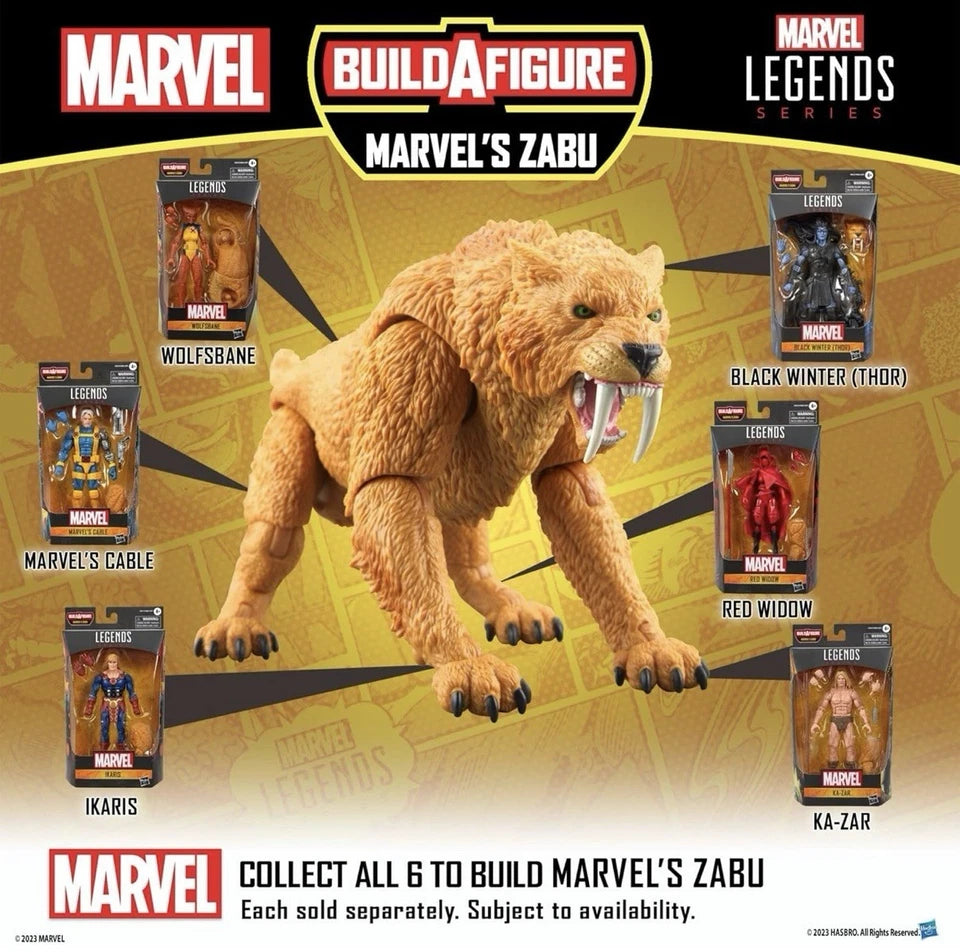 Marvel Legends Series: Hasbro 2024 RED WIDOW (Build A Fig - Zabu) 4+ Brand New