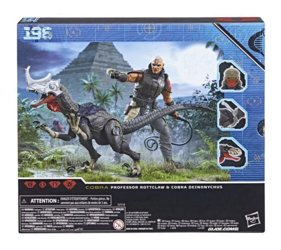 G.I. Joe Classified: Hasbro PROFESSOR ROTTCLAW & COBRA DEINONYCHUS #196) 4+ New