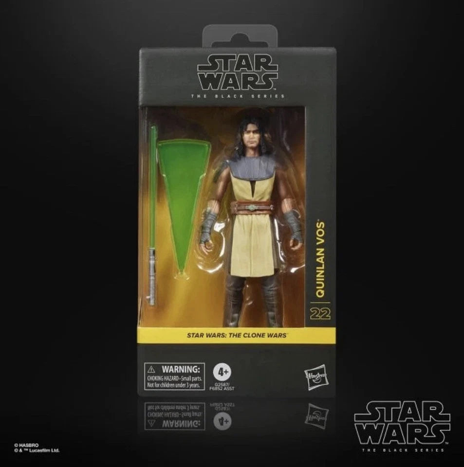 Star Wars: The Clone Wars - Hasbro 2025 The Black Series (QUINLAN VOS) 4+ New