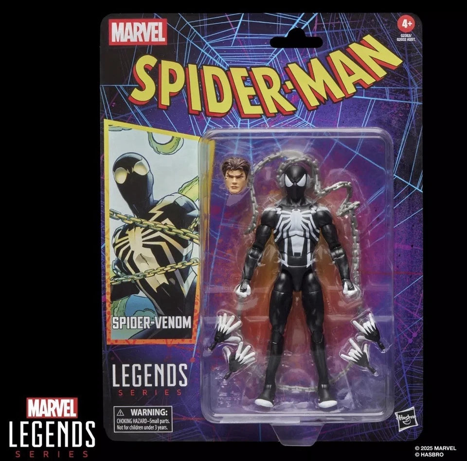 Marvel Legends Series: Hasbro 2025 Retro Spider-Man (SPIDER-VENOM) 4+ Brand New