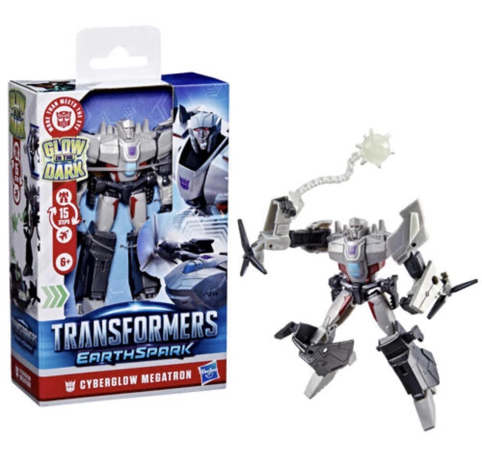 Transformers Earthspark: Hasbro 2025 Glow In The Dark CYBERGLOW MEGATRON 6+ New