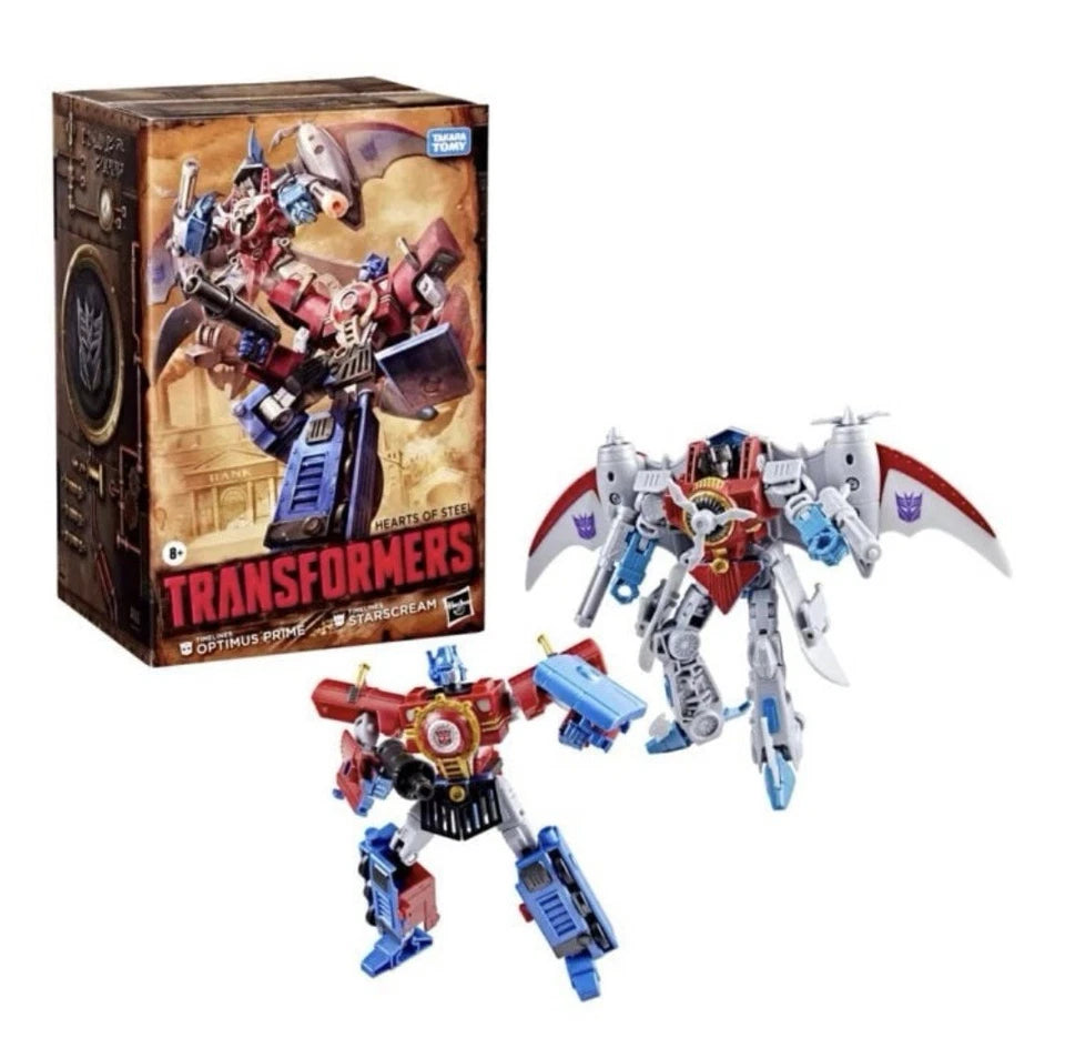 Transformers: Hearts Of Steel Hasbro 2025 Timelines OPTIMUS PRIME & STARSCREAM 8+ New