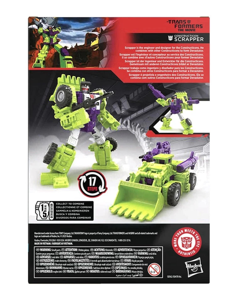 Transformers: The Movie Hasbro 2025 SS VC Constructicon (SCRAPPER) 8+ Brand New