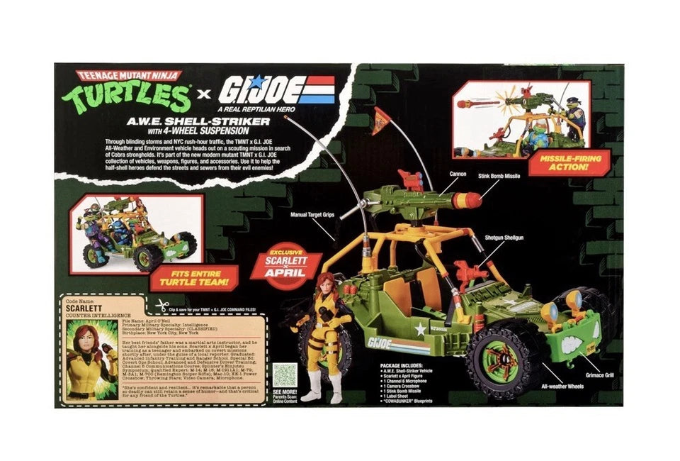TMNT X G.I.JOE: Playmates Toys 2026 - (A.W.E SHELL-STRIKER) 4+ Brand New