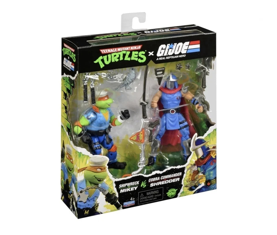 TMNT X G.I.JOE: Playmates 2026 Shipwreck MIKEY Vs Cobra Commander SHREDDER 4+ New