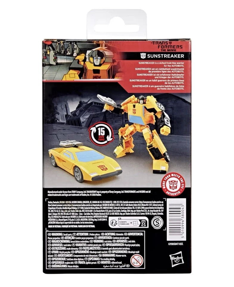 Transformers: The Movie Hasbro 2026 SS Deluxe Class (SUNSTREAKER) 8+ Brand New