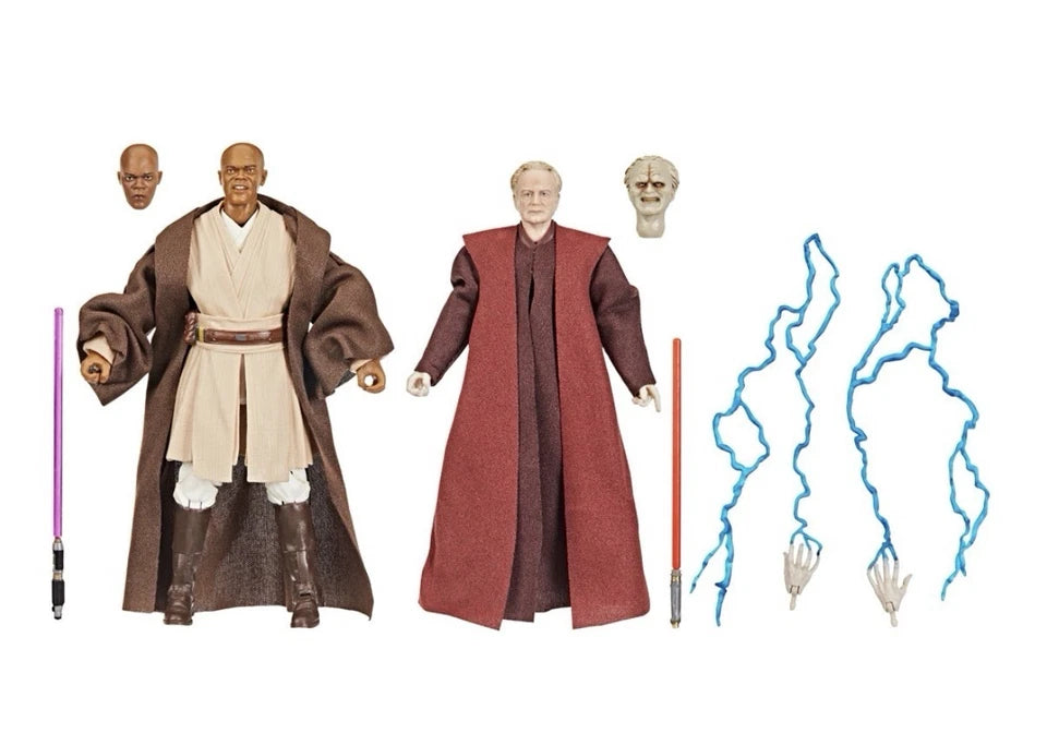 Star Wars: ROTS Hasbro 2025 - The Black Series MACE WINDU & DARTH SIDIOUS 4+ New