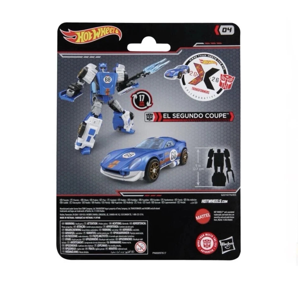 Transformers X Hot Wheels Collaborative: Hasbro 2026 (EL SEGUNDO COUPE) 8+ New