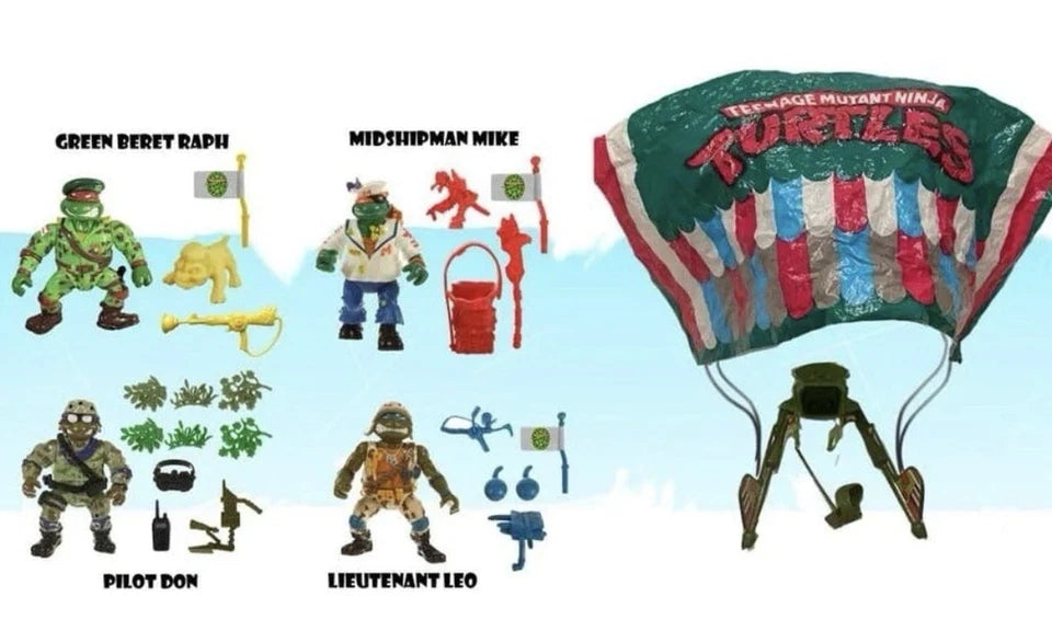 World of TMNT: Playmates Toys 2026 SEWER HEROES 4-PACK With PARACHUTE 4+ New