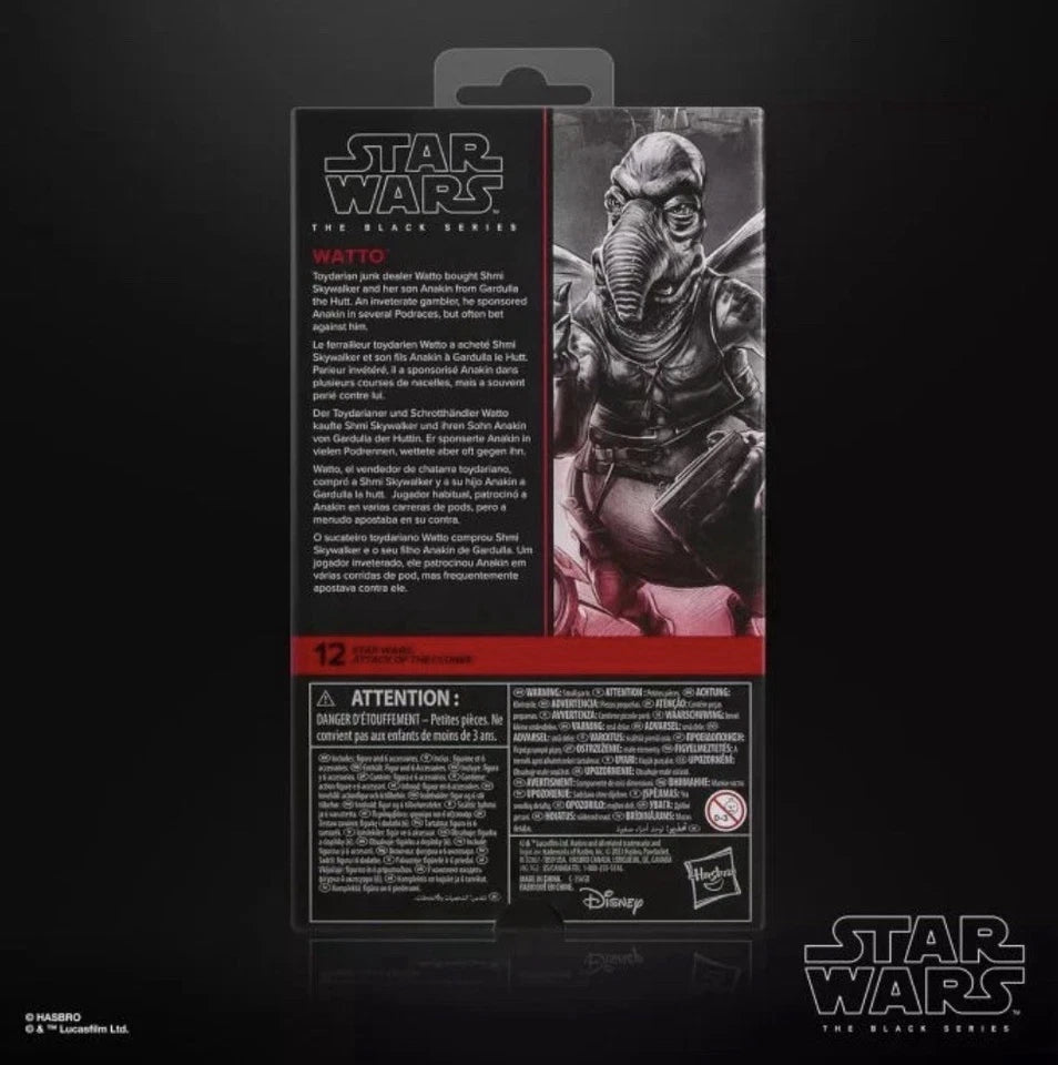 Star Wars: Attack Of The Clones Hasbro 2023 - The Black Series (WATTO) 4+ New