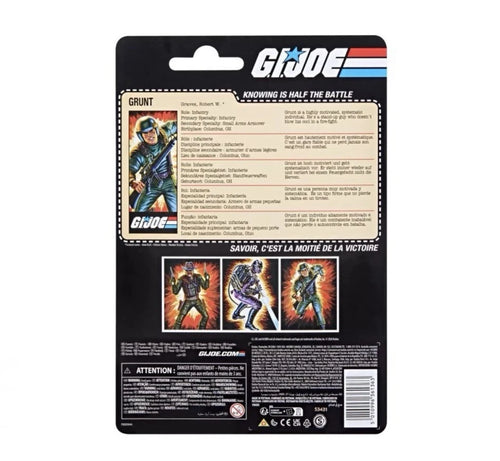 G.I. Joe Classified Series: Hasbro 2026 Retro Cardback ROBERT “GRUNT” GRAVES 4+ New