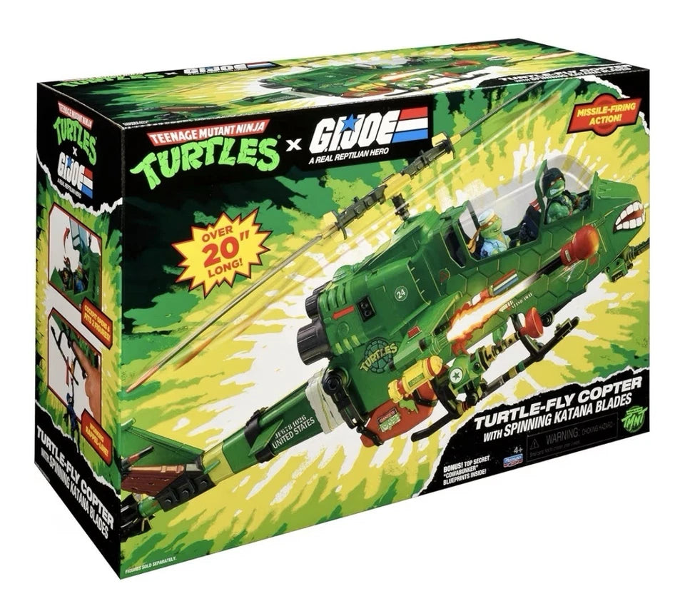 TMNT X G.I.JOE: Playmates Toys 2026 - (TURTLE-FLY COPTER) 4+ Brand New