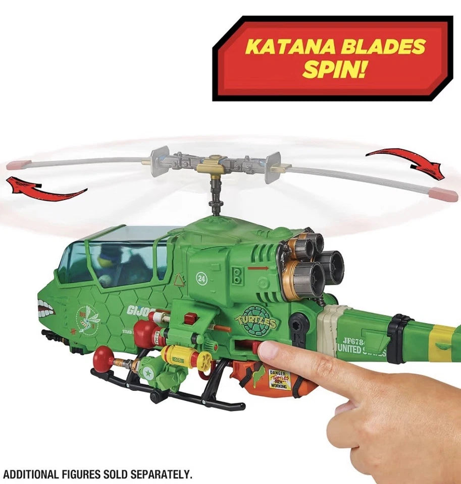 TMNT X G.I.JOE: Playmates Toys 2026 - (TURTLE-FLY COPTER) 4+ Brand New