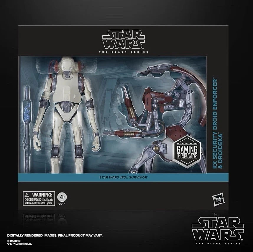 Star Wars: Jedi Survivor Hasbro 2025 The Black Series KX SECURITY DROID ENFORCER & DROIDEKA 4+ New