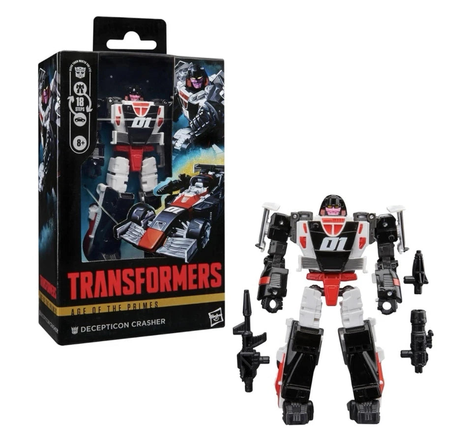 Transformers: Age of The Primes Hasbro 2025 Deluxe Class DECEPTICON CRASHER 8+ Brand New