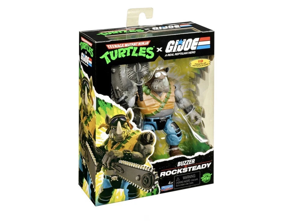 Teenage Mutant Ninja Turtles X G.I.JOE: Playmates 2026 (Buzzer ROCKSTEADY) 4+ New