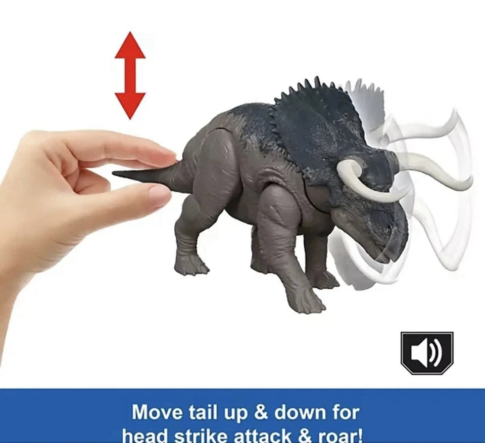 Jurassic World: Rebirth Mattel 2025 - Wild Roar (NASUTOCERATOPS) 4+ Brand New